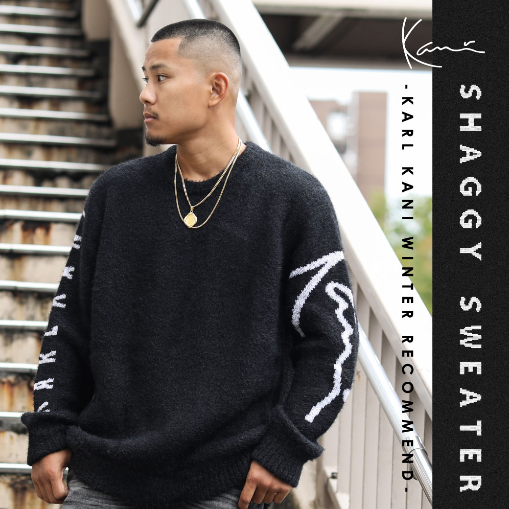 SHAGGY SWEATER -KARL KANI WINTER RECOMMEND- 