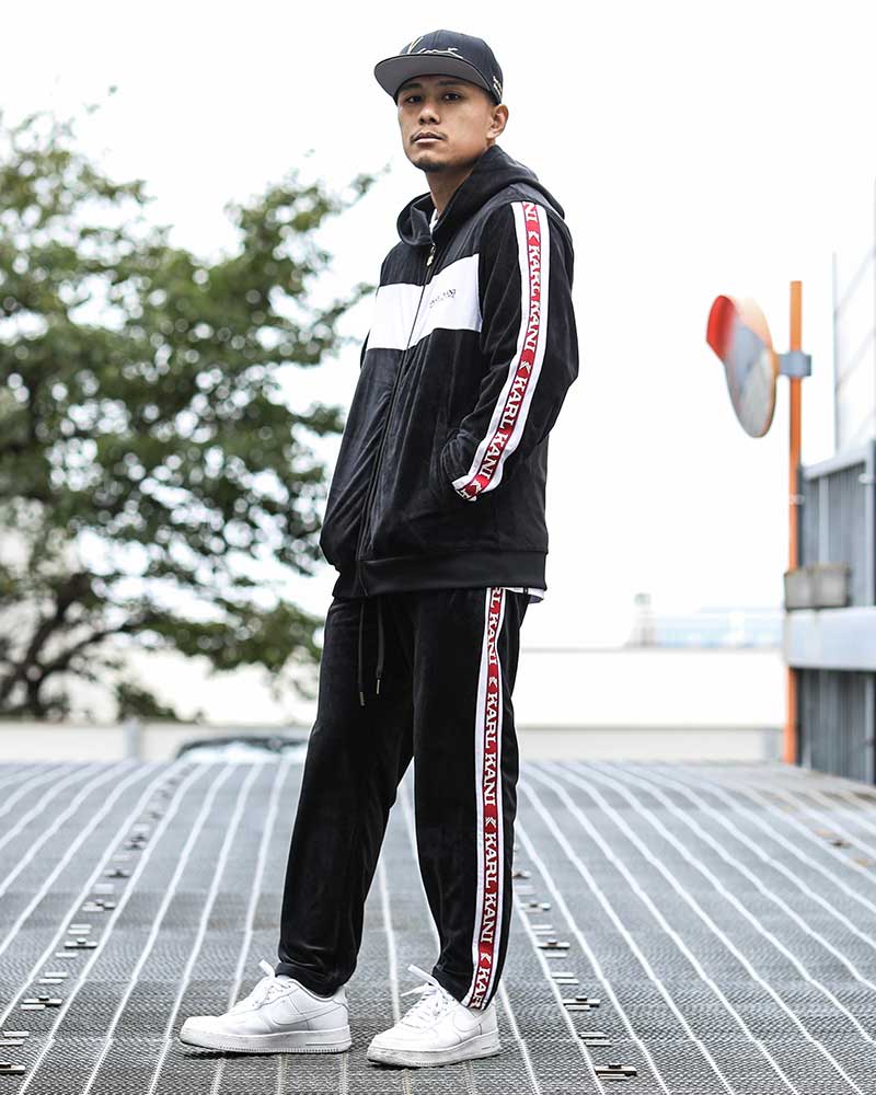 KARL KANI ナイロン セットアップ カナイ ジャージ パンツ 下 XL