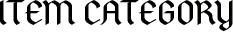 ITEM CATEGORY